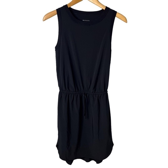 Athleta Rincon Dress Black Sleeveless Size XXS Drawstring Waist Style 291709 - Picture 9 of 9